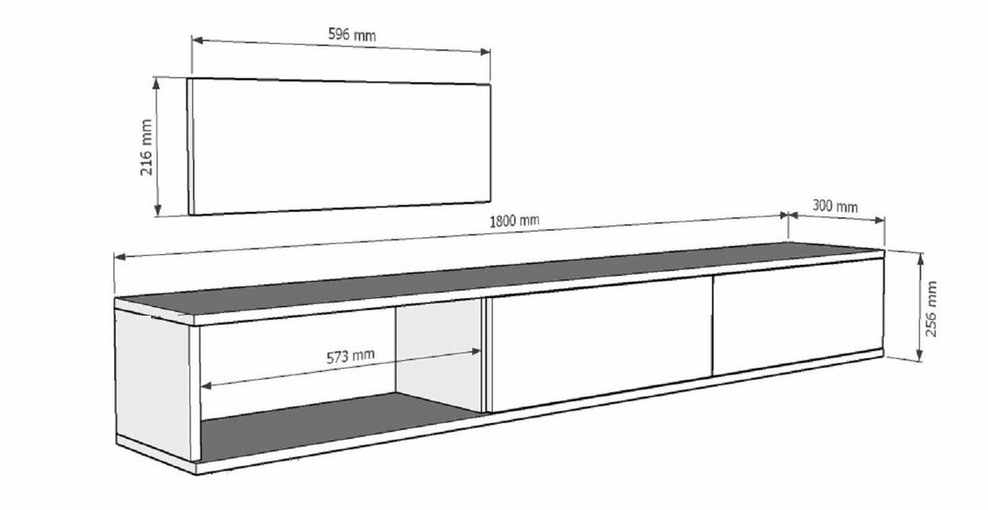 TV stolík/skrinka Zulia (biela)