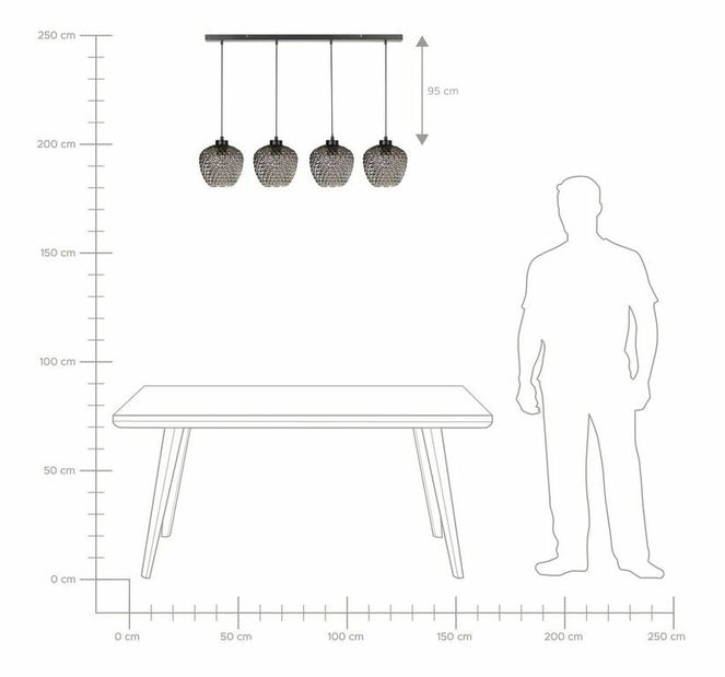 Závesné svietidlo Suha (sivá) 