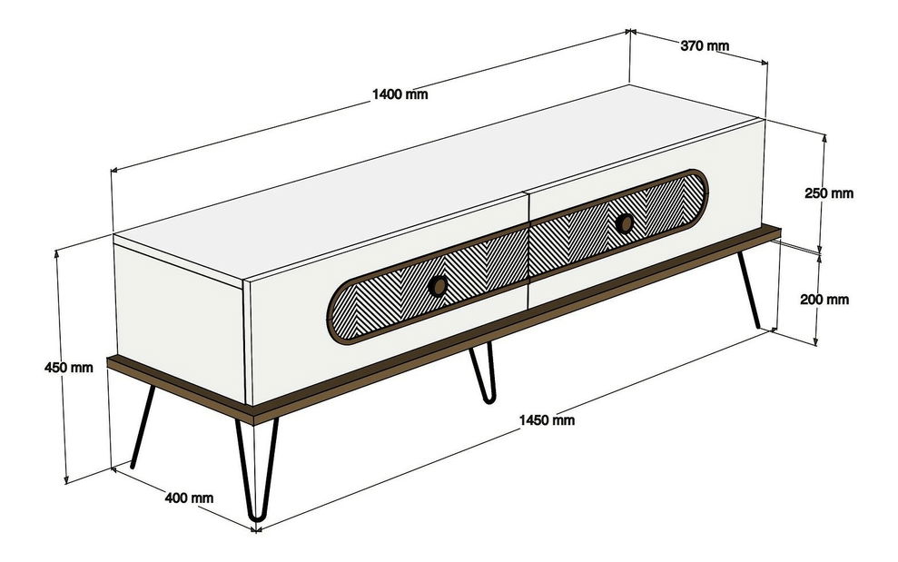 TV stolík/skrinka Enrico (Dub)