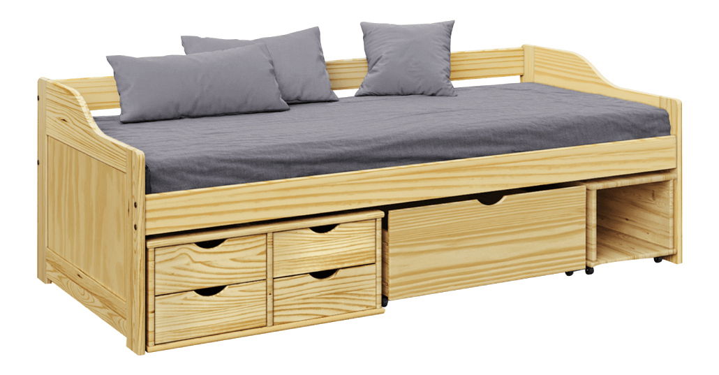 Jednolôžková posteľ 90 cm Moli (prírodná)