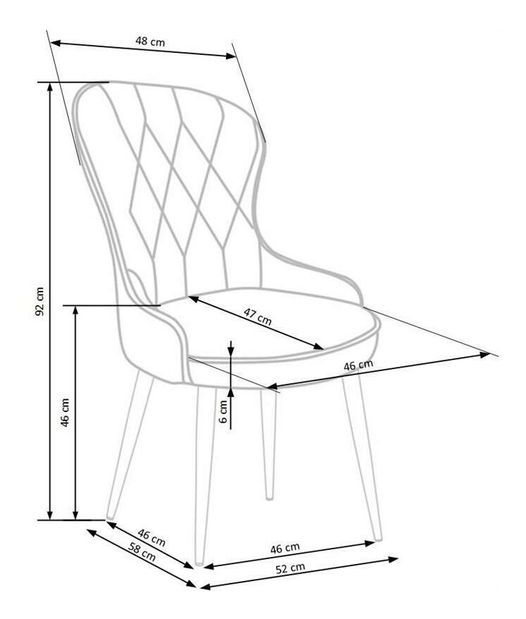 Jedálenská stolička Nerida (bordová)