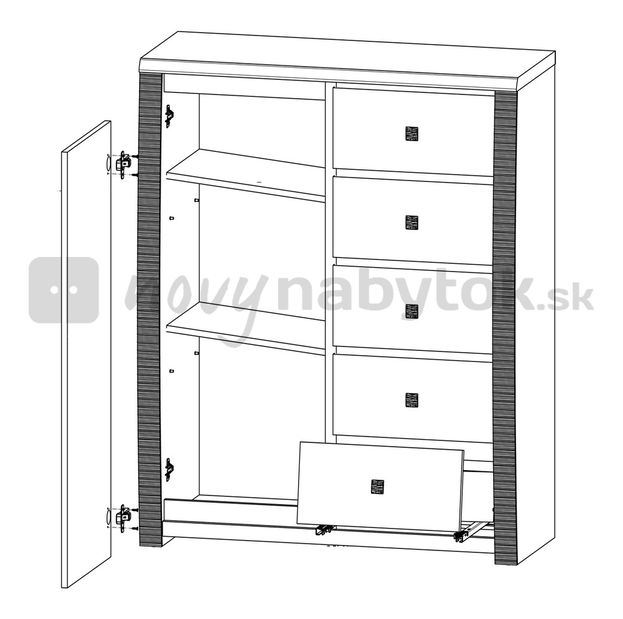Komód Sena A KOM1D5S