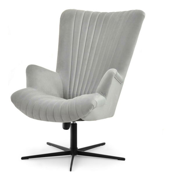 Fotoliu relax Elesenta (gri deschis + negru)