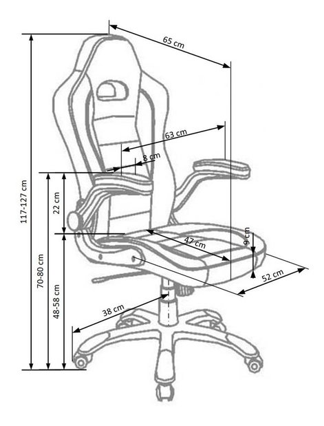 Irodai szék Kalla (fekete + szürke) (fekete + sötétszürke)