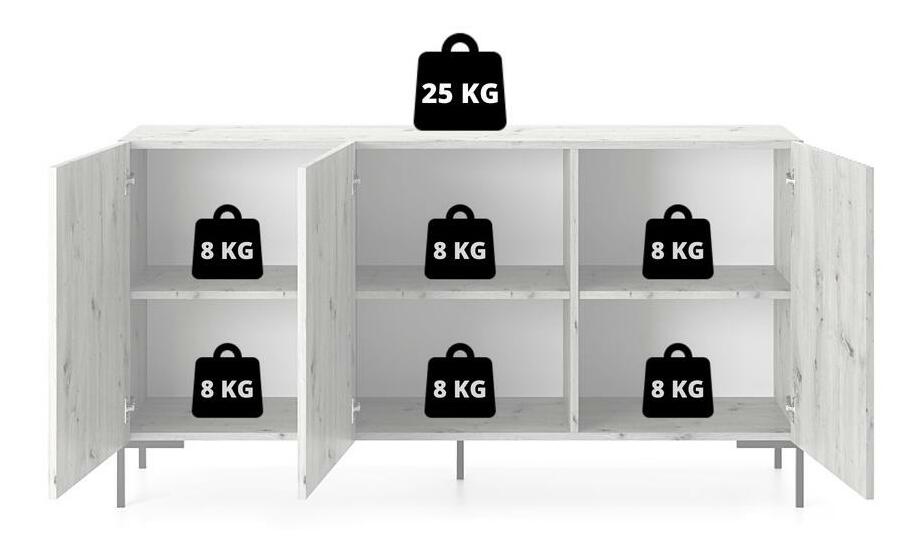 Ormarić Lamellito L1 (sivo-bež + zlatna)