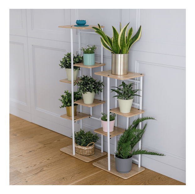 Suport flori Laban 2 (alb + stejar sonoma)