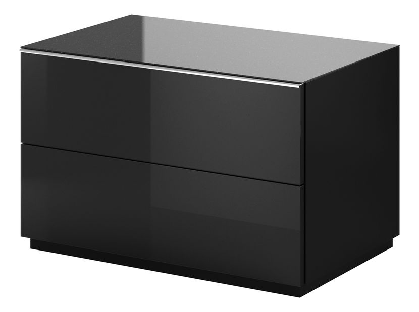 Závesný TV stolík Henry Typ 39 (čierna + čierny vysoký lesk) *výpredaj