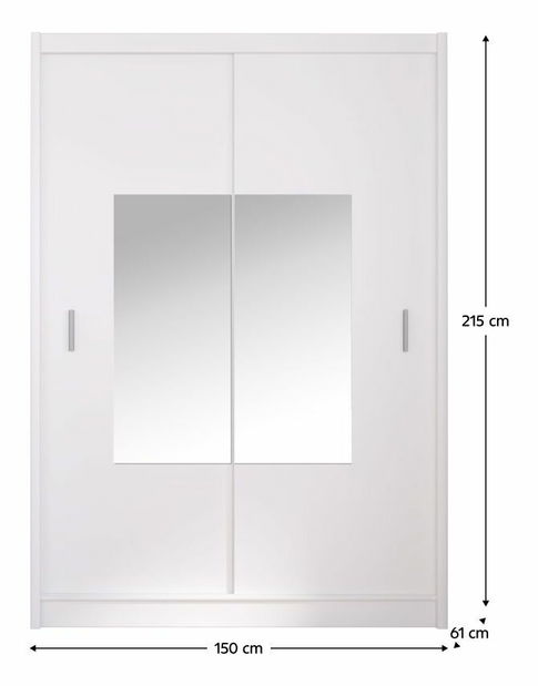 Ruhásszekrény MADRAT (fehér)