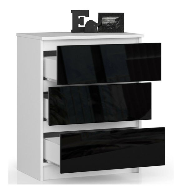 Comodă Kalista II (negru lucios)