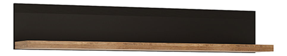 Polc Lacetta HAVD01 (sötét lefkas tölgy + fekete)