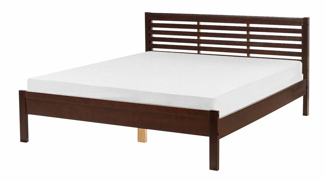 Manželská posteľ 160 cm CAROC (hnedá)