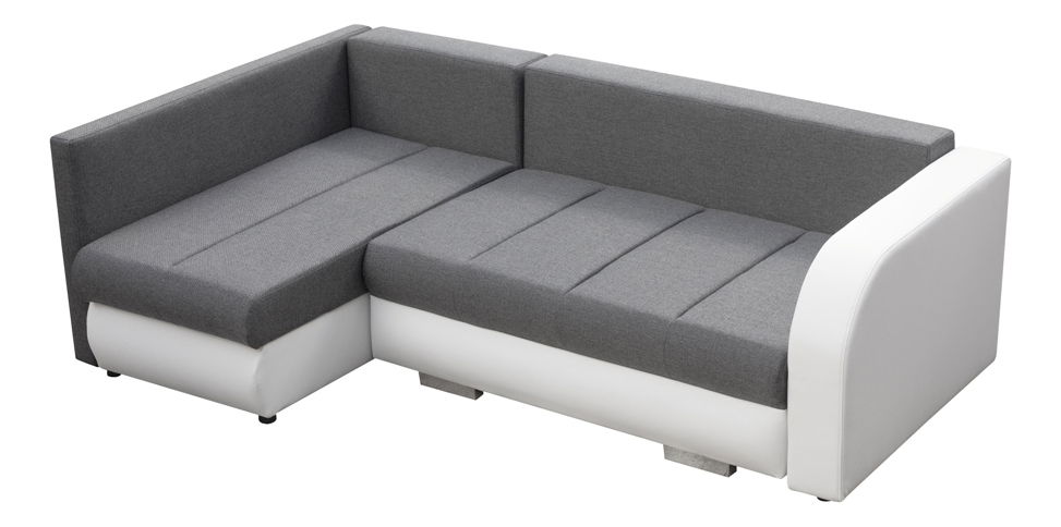 Rohová sedačka Rubella (sivá + biela) (L)