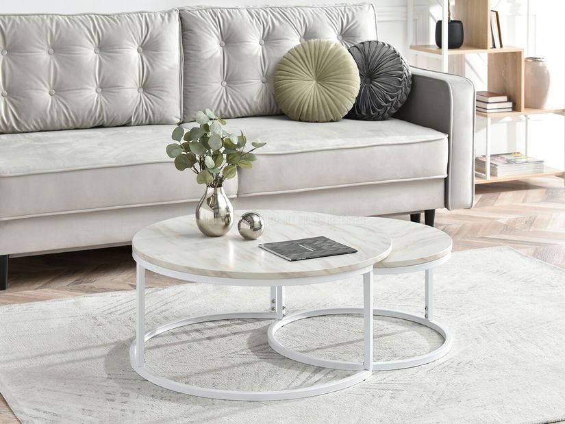 Konferenčný stolík Kolja Zest Xl (béžová + biela)