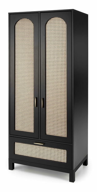 Ruhásszekrény 80 cm Bollia (fekete)