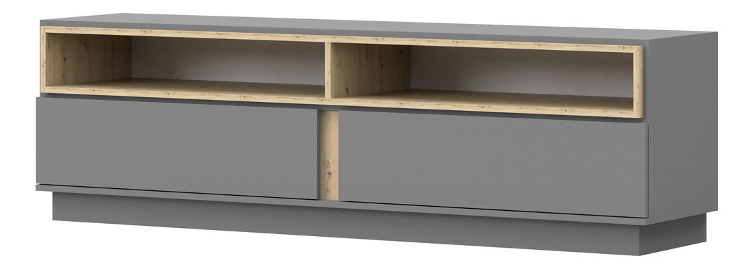TV stolík/skrinka Gabrielle 09 (dub artisan + sivá)