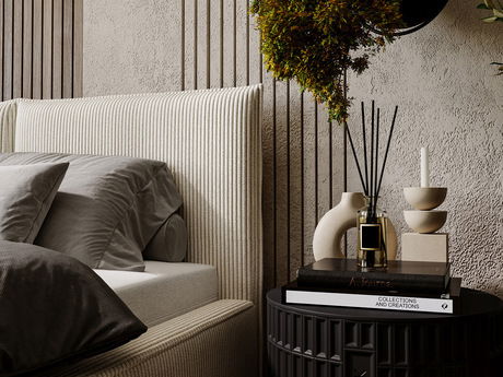 Bračni krevet 160 cm Camtana (siva + crna) (s podnicom) (s prostorom za odlaganje)