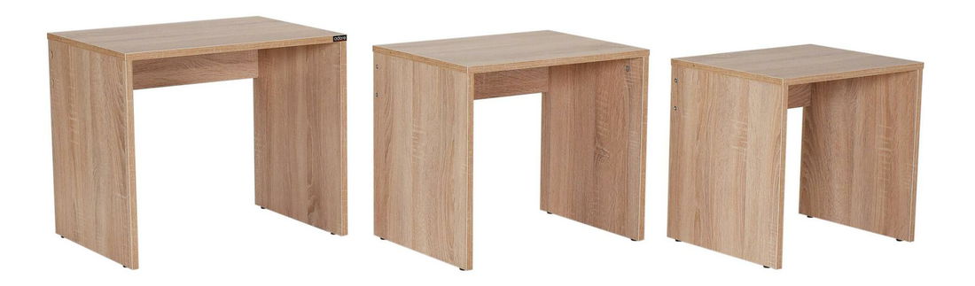 Set 3 măsuțe de cafea Santossa (stejar sonoma)