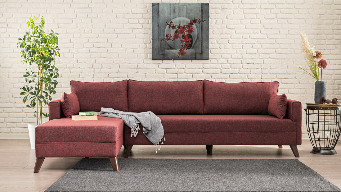 Sofa na razvlačenje Bellina 1 (bordo) (L)