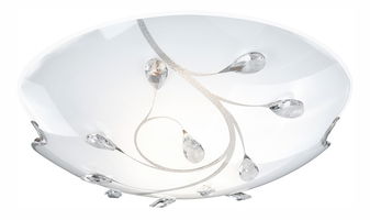 Stropné/nástenné svietidlo Burgundy 40404-3 (moderné/dizajnové) (nikel + opál)