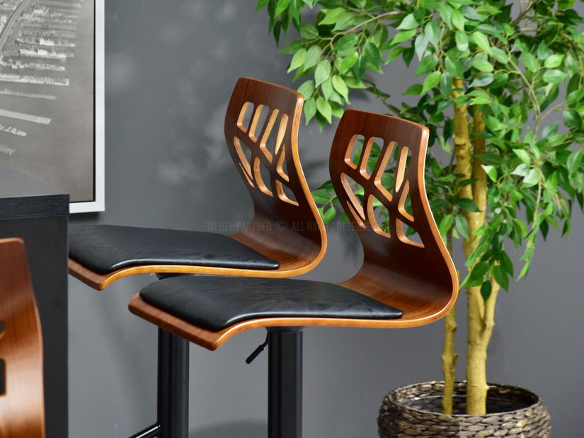 Stolica Hokei (tamni orah + crna)