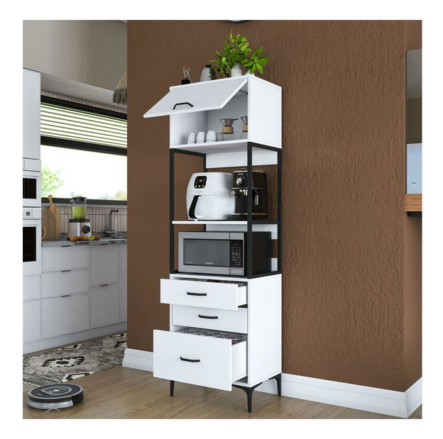 Dulap cu rafturi Jenaretta 135 (alb)