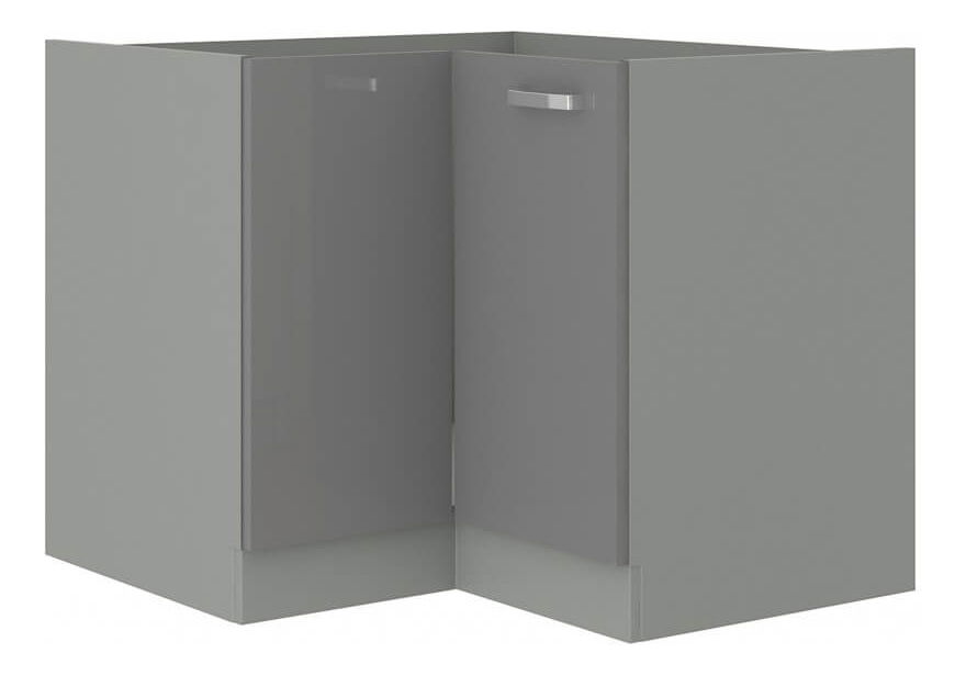 Sarok alsó konyhaszekrény Gonir 90 x 90 DN 2F BB (szürke + szürke)