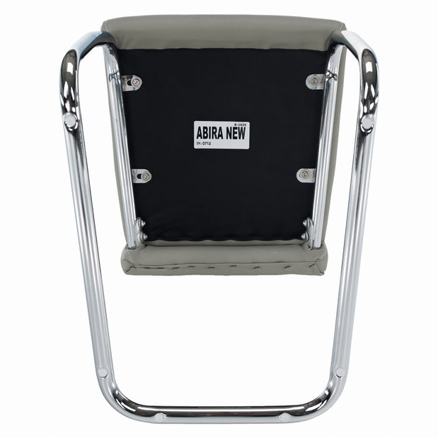 Blagovaonska stolica Abalia New (svjetlosiva + krom) 