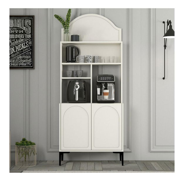 Kuhinjska vitrina Lyantela 80 (krem + crna)