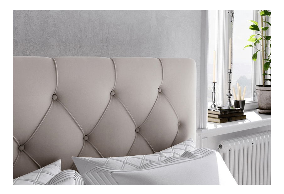 Pat matrimonial Boxspring 160 cm Elaine (cu saltele)