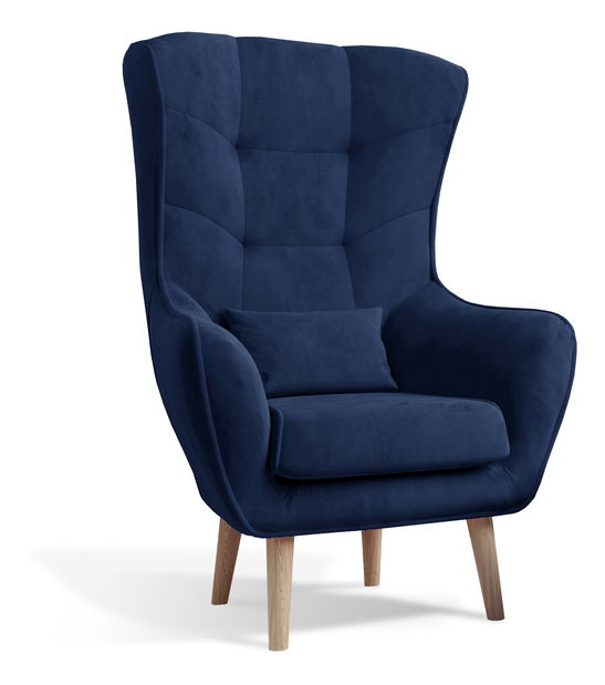 Fotoliu cu urechi Artan (albastru)