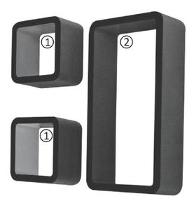 Raft Trinity (negru) (3 buc.)