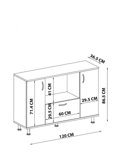 Skrinka Mitevu 5 (biela)