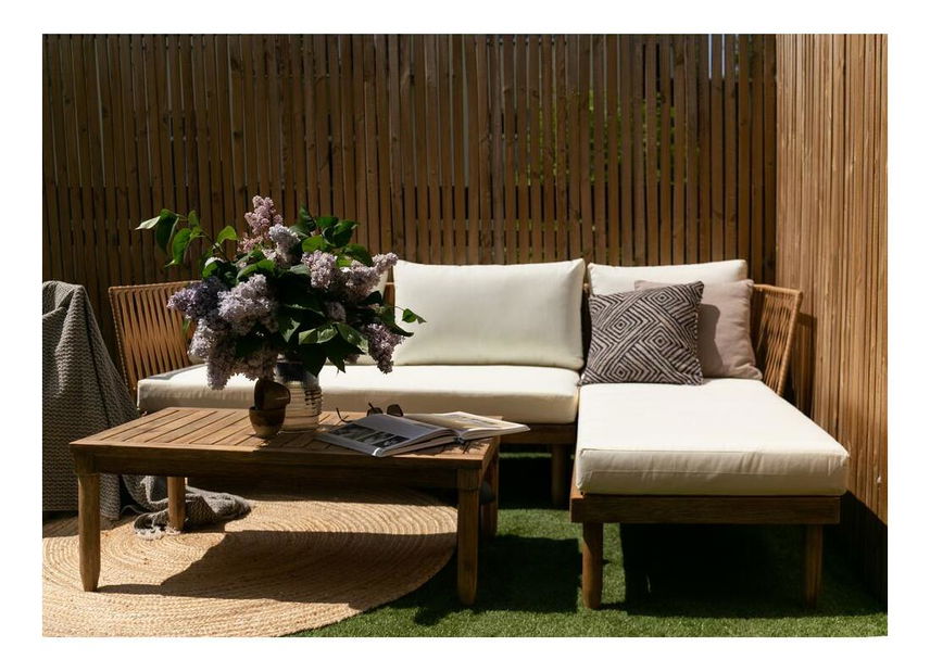 Záhradný set Ruth (pre 4 osoby) (béžová + hnedá)