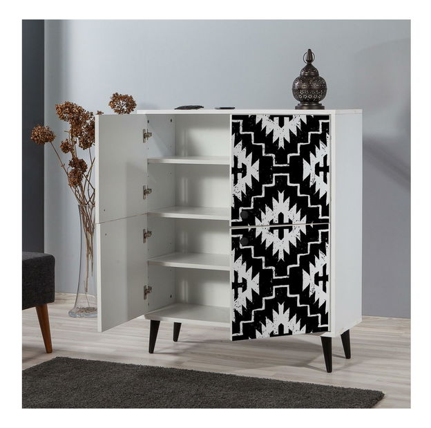 Dulap Mozaic (Alb + Negru)