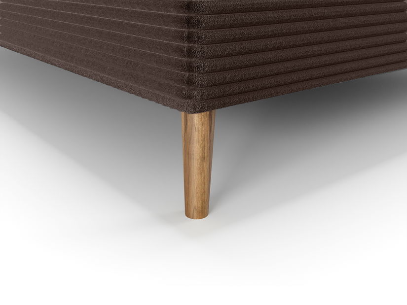 Franciaágy 140 cm Napoli Comfort (barna) (ágyráccsal, tárolóhellyel)