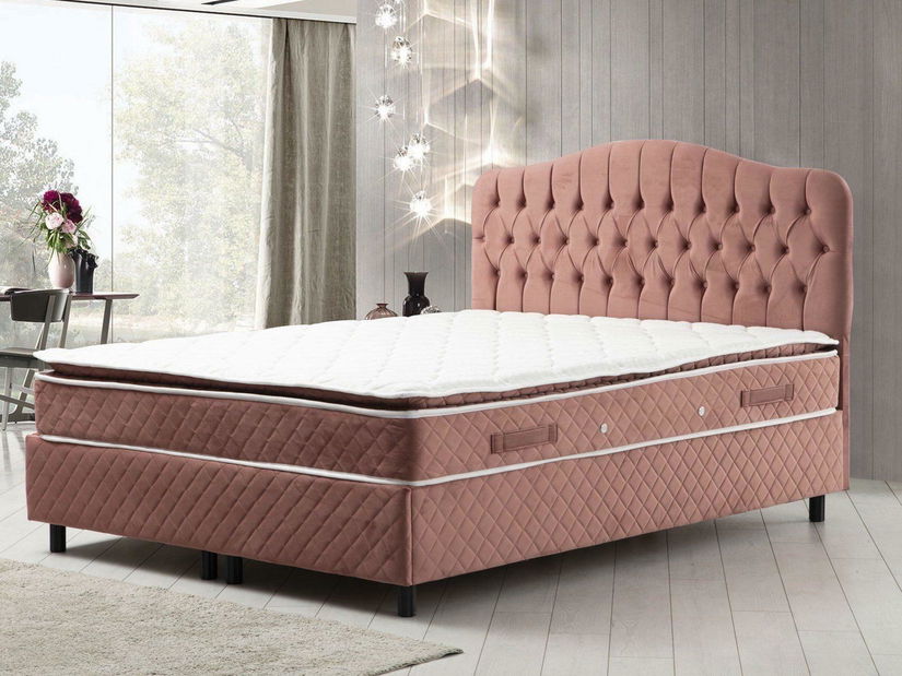 Boxspring 140 cm Asir Vassie (ružová)