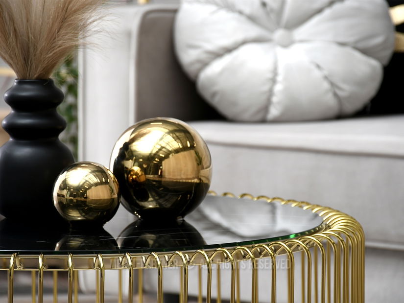 Dohányzóasztal Nils (márvány + arany)