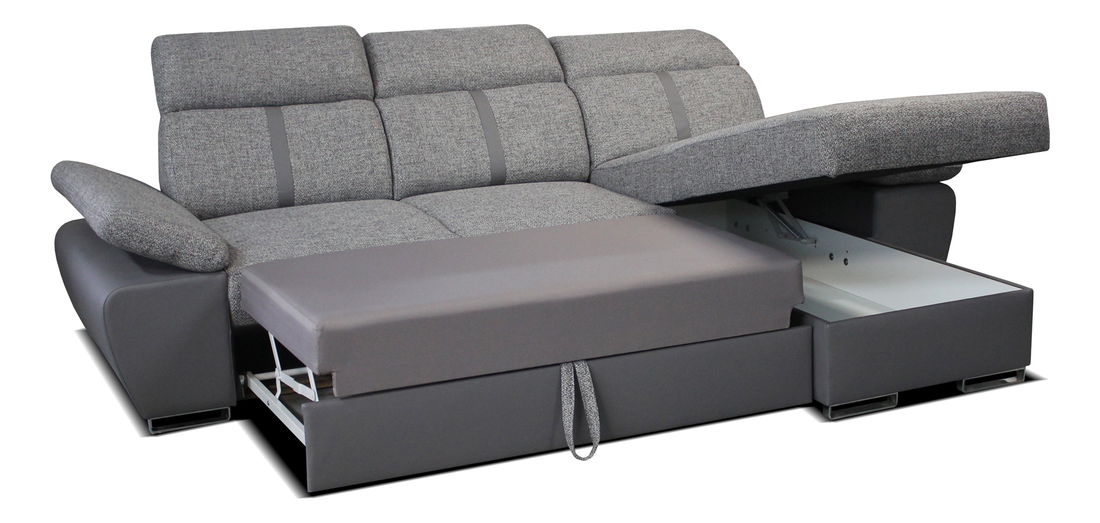 Rohová sedačka Logan 2L (hnedá + biela) (P)