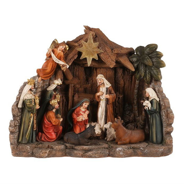 Betlehem s tromi kráľmi 1670 (s osvetlením) (hnedá)