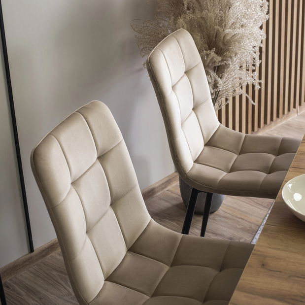 Jedálenská stolička Permite (béžová) 