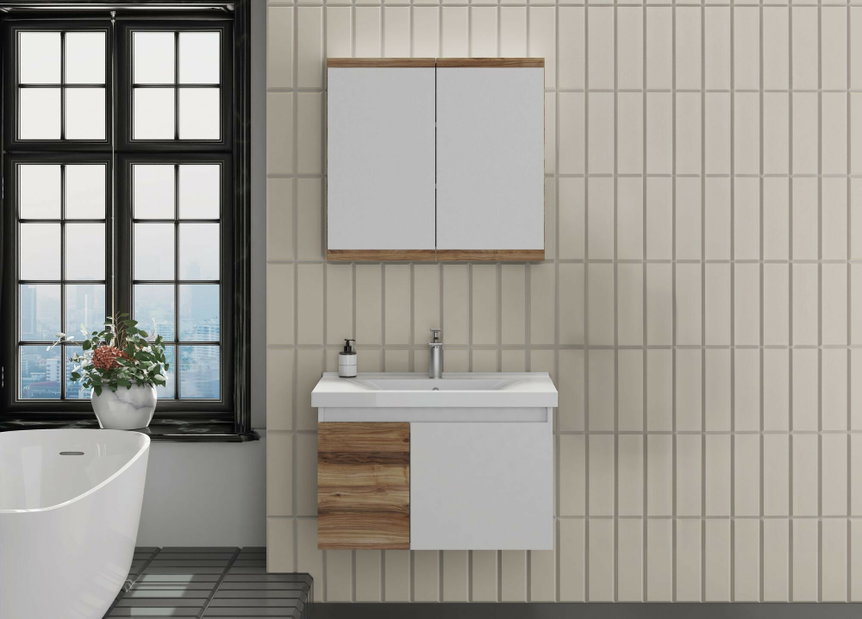Set mobilier baie Abramba 80 (pin + alb)
