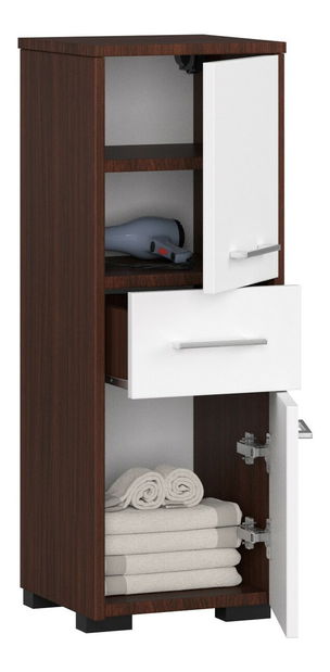 Kúpeľňová skrinka Farid TYP6 (wenge + biela)