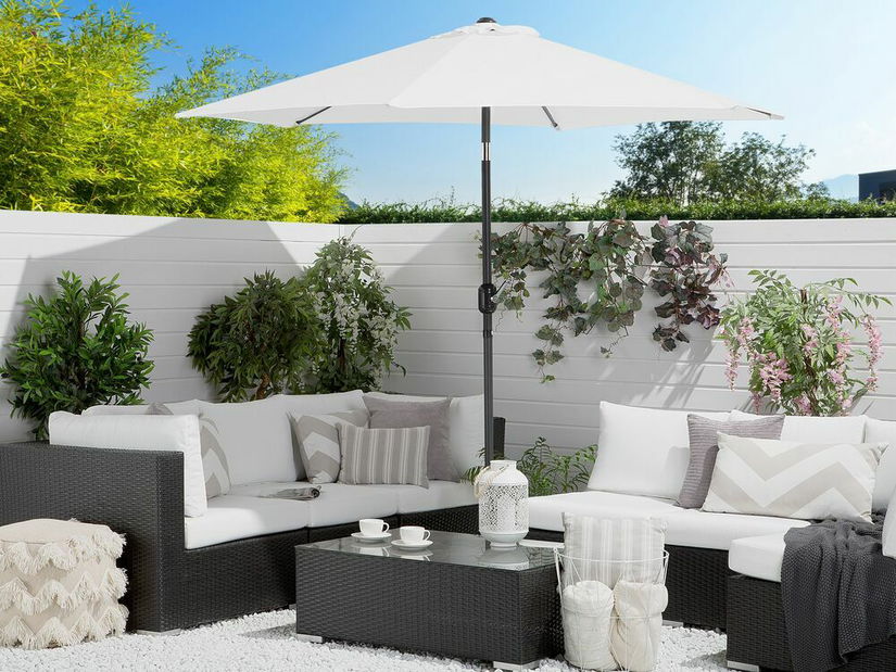 Umbrelă de grădină 270 cm VARENA (aluminiu) (bej deschis)