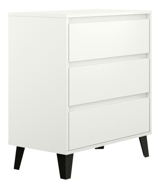 Comodă Brisas 2 (alb + negru) *vânzare stoc