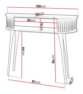 Konzolni stolić Mezanoa (crna + bijeli mramor)