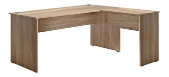 Rohový PC stolík Raven (orech svetlý) 