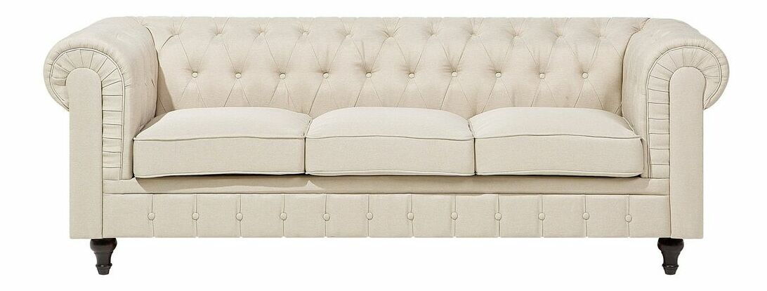 Háromszemélyes kanapé Chichester (szövet) (bézs)