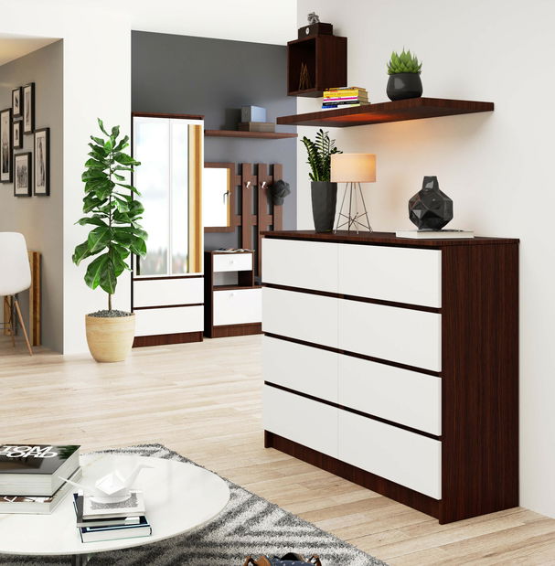 Komoda Kohen (wenge + biela)