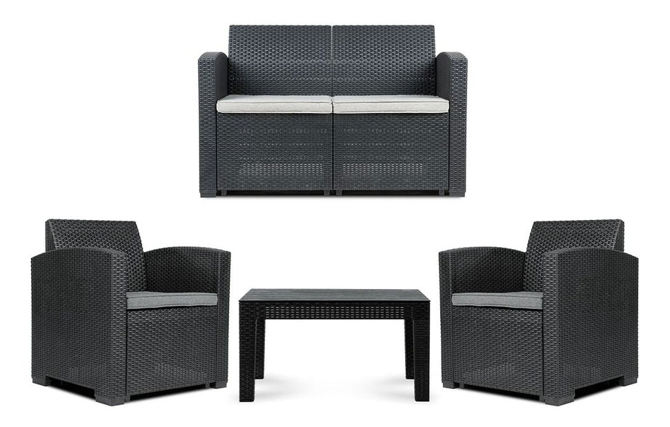 Set canapea fotoliu de grădină Farnese 2 (gri)