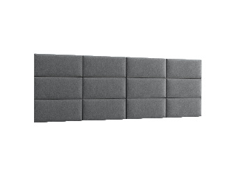 Set 12 čalúnených panelov Quadra 240x90 cm (sivá)